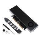 12V+3.3V M.2 NVMe To PCIE3.0 Cooling Fan Case SSD Dual Interface
