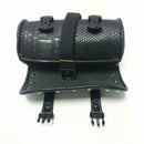 20.5x10.5cm Motorcycle Backpack Saddle Bag Black With Beige Weatherproof K0S3