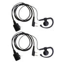 2x G Shape Ear-Hook Earpiece Earhook Earphone Mic for Baofeng Walkie Talkie