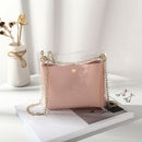 Fashion Women Mini Small Shoulder Bag Clear Transparent Girls Cute Composit F2Z3