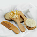 3pcs Baby Care Hair Brush Comb Set For Newborns Kids Home Wooden Soft Bristles