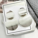 Geometric Circle Metal Drop Earrings For Women Fashion Round Dangle Earring T5C5