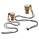 2 Pcs Djembe Pendant African Drum Jewelry Necklace for Children Gift F