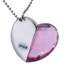 Cartoon Cute Metal Crystal Heart Pendrive USB Flash Drive Memory Stick Pen