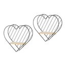 2pcs Iron Floating Shelf Organizer Geometric Decorative Home Heart Shaped