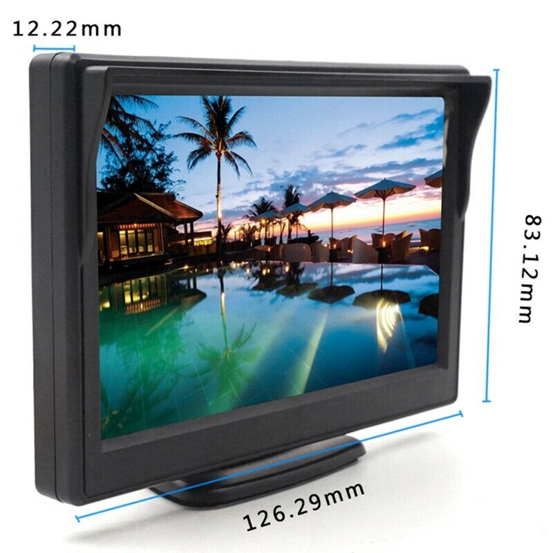 5 Inch Car Rear View Monitor Screen, Universal TFT LCD AV Backlight Car Col
