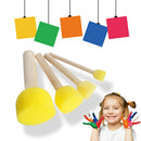 Wood Handles Painting Drawing Sponge Toys Graffiti Round Paint Brush