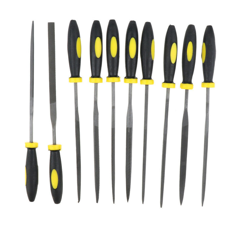 10 Pieces Steel Files Set Metal File Rasp Needle File Tools Hand Woodworking