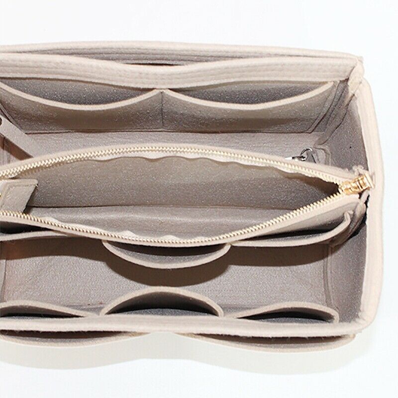 Makeup Bag Cosmetic Cases Felt Bag Organizer Insert Cosmetic Bags Makeup Ca H2L8