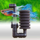 2pcs Aquarium Tank Bio Sponge Filter Suction Wall Mounted Water Filter 10-gallon