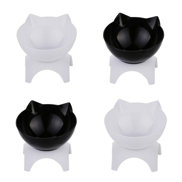 4Pieces Cat Dog Bowl Raised Cat Food Water Bowl Pet Bowl Stress-Free for Cat Dog