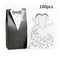 100pcs Wedding Favor Boxes Dress Tuxedo Party Candy Gift Bride Groom Shower ZET