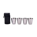 4X 30ml stainless steel outdoor camping mini cup mug drinking with serving BX