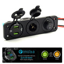 3 in 1 12V Car Cigarette Lighter Socket Splitter Dual USB Charger Power Adapter