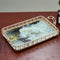 Rectangle Golden Mirror Candle Table Centrepiece Serving Tray Decorative Plate