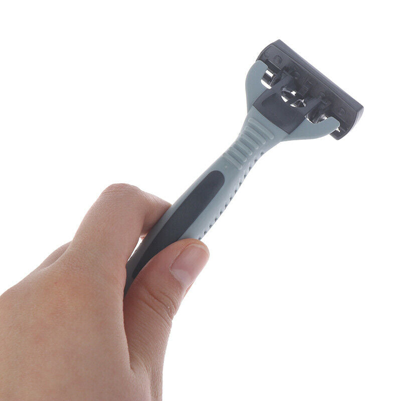 6 Layers Razor 1 Razor Holder + 6 Replacement Blades Head Cassette Hair TriS Kw