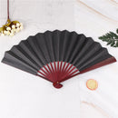 men's black spun silk calligraphy painting writing dancing folding hand fan 3C