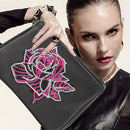 5D Diamond Rose Painting Clutch Bag Leather Wallet Handbag DIY For Women Zipper