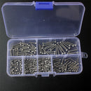 180pcs 304 Stainless Steel Cylindrical Hex Screw Nut Combination M2 A2-70 PQF
