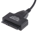 Dual USB 2.0 To SATA Serial Cable Connector For Laptop PC 2.5" Hard Disk Drives