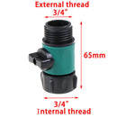 3/4" Female Thread to 3/4" Male Thread Garden Irrigation Valve Tube SwitchJC3C