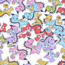 50pcs cartoon wooden dinosaur buttons sewing crafts decoration scrapbookiME