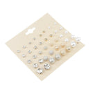 40 Pairs Multi Assorted Size Stud Earrings Crystal Ball Ear Stud Jewelry