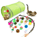 21PC Cute cat toys Pets Set Cat tunnel Folding balls Mouse feathersAT3C