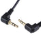 Coiled Audio Cable Jack Right Angle 90 Degree 3.5mm Jack Aux Cord Cable JR