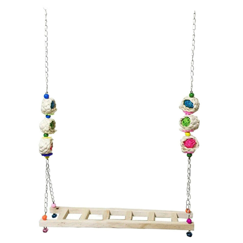 Chicken Ladder Wooden Perch Funny Chicken Hens Large Birds Finches Ladder-B