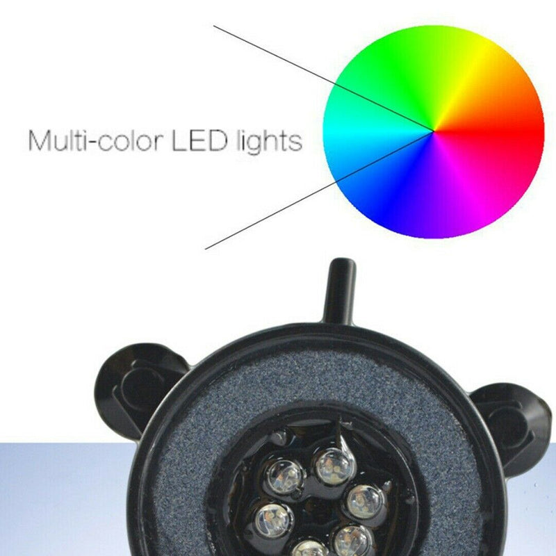 QPL-50 Emery Colorful 6 LED Round Diving Light Aquarium Light Gas Plate Light