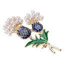 Alloy Drop Glazed Pearls Pineapple Tree Brooch Alloy Exquisite Brooch