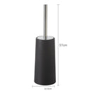 Toilet Brush Holder Set w/ Handle & Lid Bathroom Cleaner Holder Black