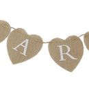 Rustic CARDS Banner Wedding Baby Shower Party Burlap Bunting Hanging Sign