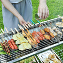 8Pcs Set Long Skewers Kitchen Outdoor BBQ Tools BBQ Grill Accessories kit