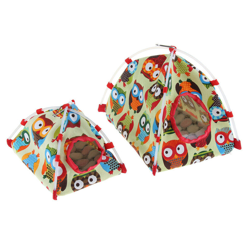 2Size Bird Nest House Bed, Parrot Hamster Habitat Cave Hanging Tent