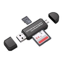 ABS Micro USB OTG To USB2.0 Adapters SD Micro SD Card Reader With Standard USB