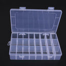24 Compartments Plastic Jewelry Pills Box Organizer Storage Container White
