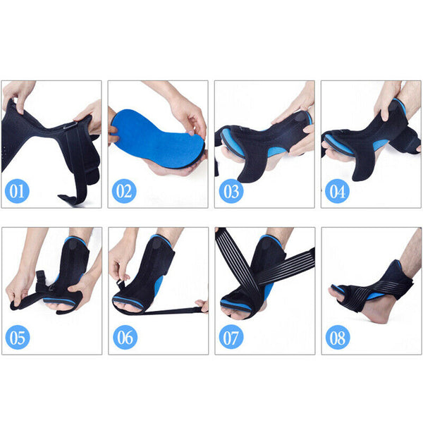 Adjustable Plantar Fasciitis Night Splint Foot Drop Orthotic Brace, Effecti R3Q5