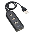 USB Hub 5Mbps High Speed Multi USB 2.0 Adapter 4 Port Splitter (Black) A