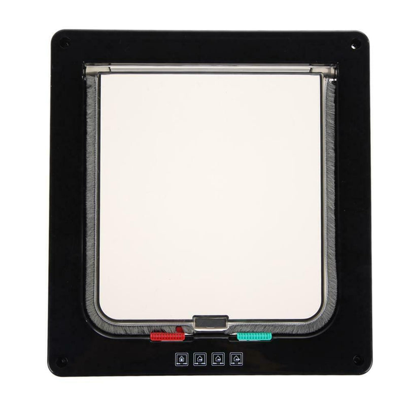 Pet Cat Puppy Dog Supplies Lock Lockable Safe Flap Door Black L A