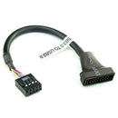 19/20 Pin USB 3.0 Female To 9 Pin USB 2.0 Male Motherboard Header Adapter CordM&