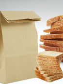 Kraft Paper Food Carrier Bags Takeaway With Flat Handles (180 * 50 * 90 mm)