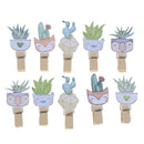 10pcs Cactus Wooden Clip Wedding Wood Clip Cute Photo Wall Clip BX