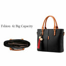 Large Capacity Tassel Tote Bag Women Soft Leather Ladies Handbag Crossbody