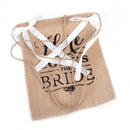 6*8" Here Comes the Bride Banner Bunting Wedding Sign Ceremony Rustic Burlap