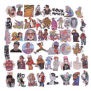 48Pcs/bag hip hop punk music band stickers DIY suitcase laptop car stickers FT