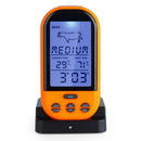 Digital Wireless Meat BBQ Thermometer Oven Food Probe Kitchen Tool (Orange) A