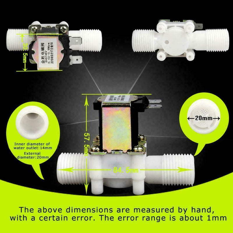 New 12V Electric Solenoid Valve Magnetic DC N/C Water Flow Inlet Air S6N1