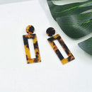 Fashion temperament tide female stripe acrylic acetate geometric square wil U6E2